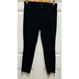 J‎ Brand Black Distressed Ankle Skinny Jeans Womens Size 27 Denim
